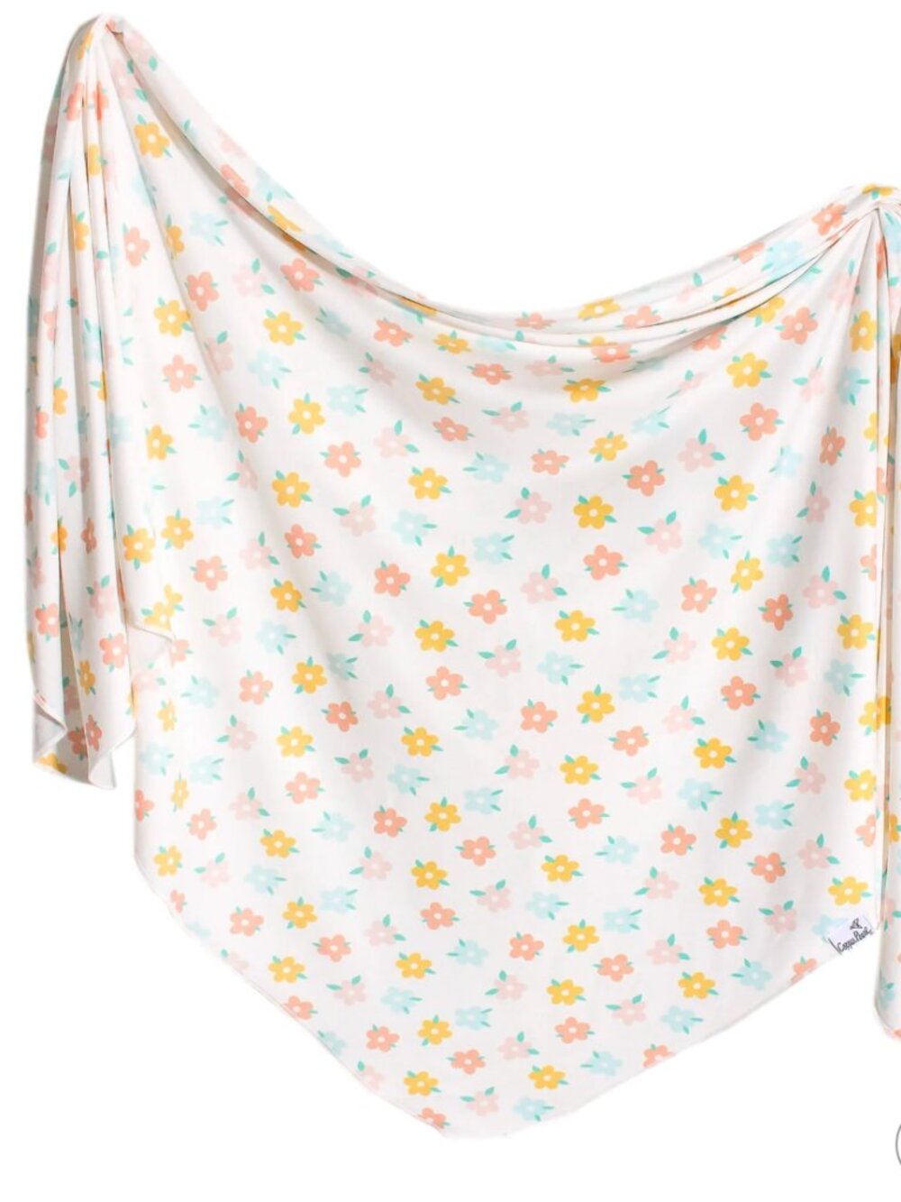 Copper Pearl Daisy Knit Swaddle Blanket Baby Receiving Blanket Soft Stretchy